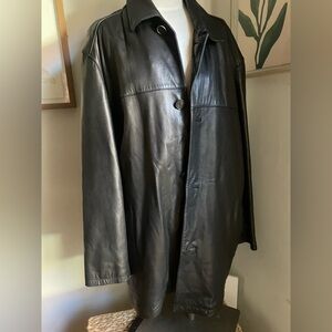 Andrew Marc New York 100% Leather Coat – Black (Men’s L / Unisex Fit)